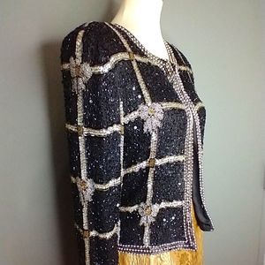 VINTAGE LAURENCE KAZAR BEADED  JACKET
